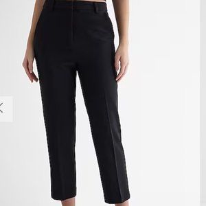 Editor Super High Waisted Straight Ankle Pant Black Size 12